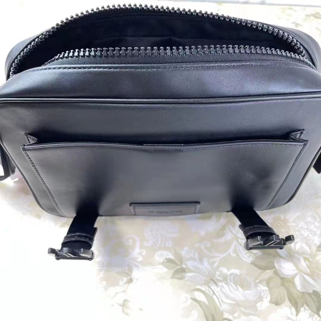 Coach C2715 Track Leather Crossbody men In Black Coach C2715 Track Leather Crossbody men In Black